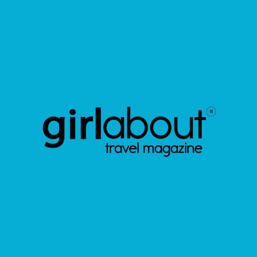 Girl About Logo blue square ad