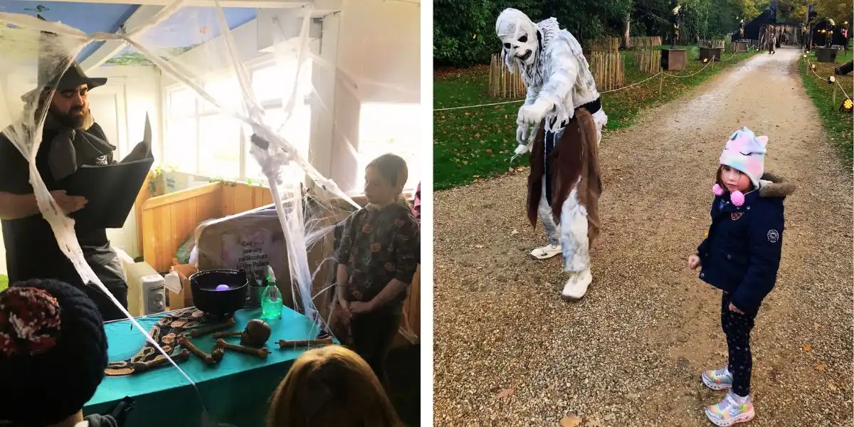 children having fun at a halloween event