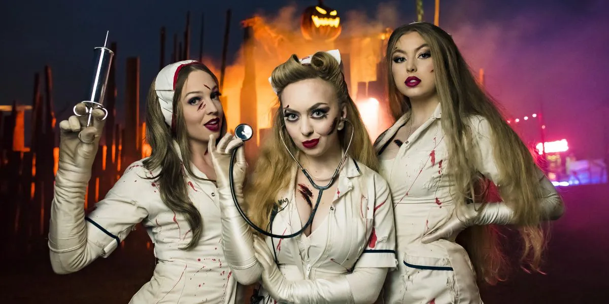 three zombie female nurses tulleys shocktoberfest 2025