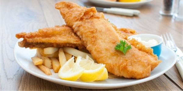 beyond fish and chips a plate of fish and chips