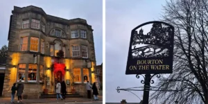 two photos of Cotswold villages -