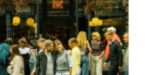 brunch in york external phot of brown wheat club with a groups people stood outside