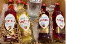 bottles of soplica vodka in a box