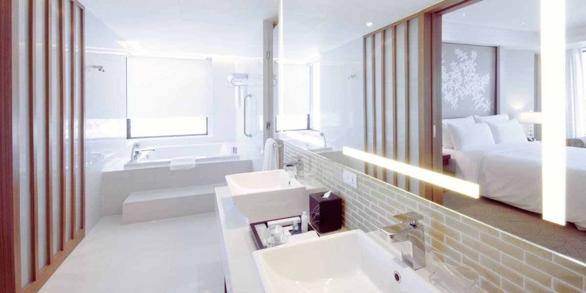 Luxury bathroom in suite room