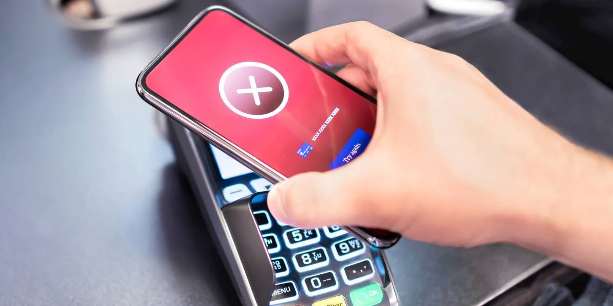 Payment error while paying with phone. Problem with mobile wallet. Digital transaction fail. Cancel purchase.