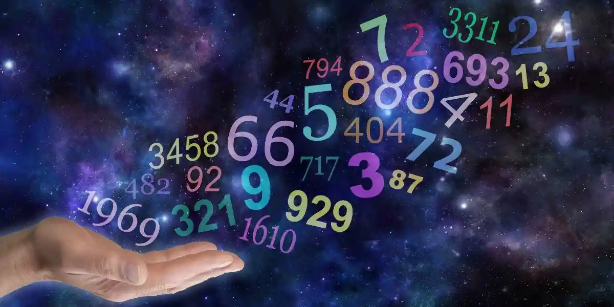 numbers floating in the air, concept of maths