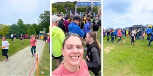 3 images of a running event in the lake district