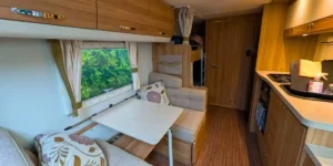 interior of a caravan