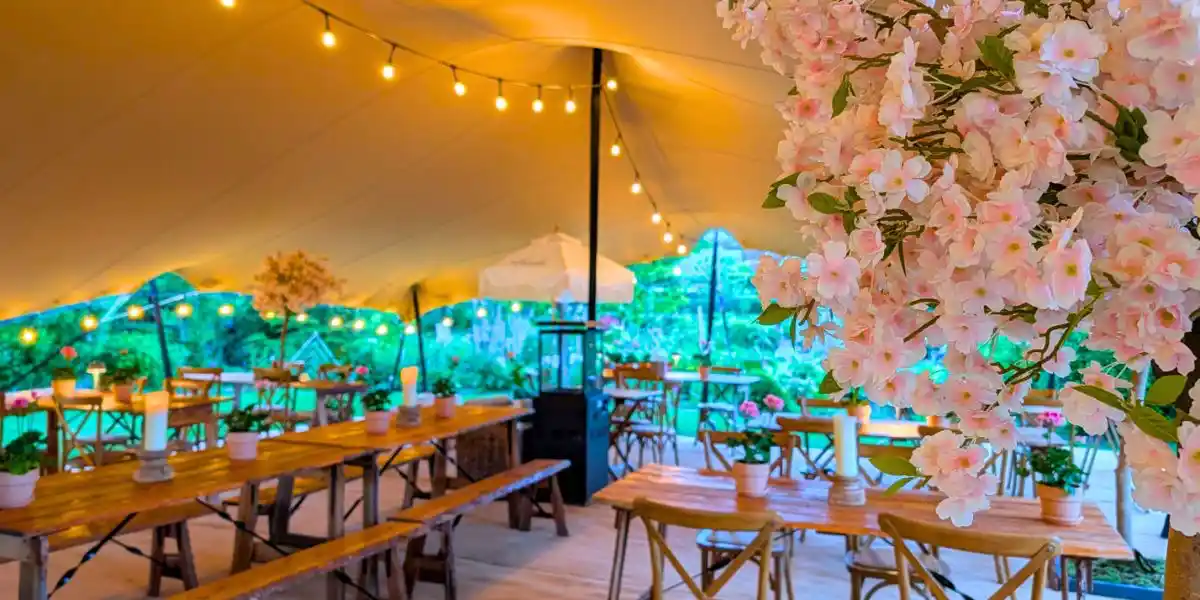 the greyhound on the test pub inside with flowers