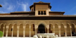 a moorish tiled building in the sunshine, interior inspiration