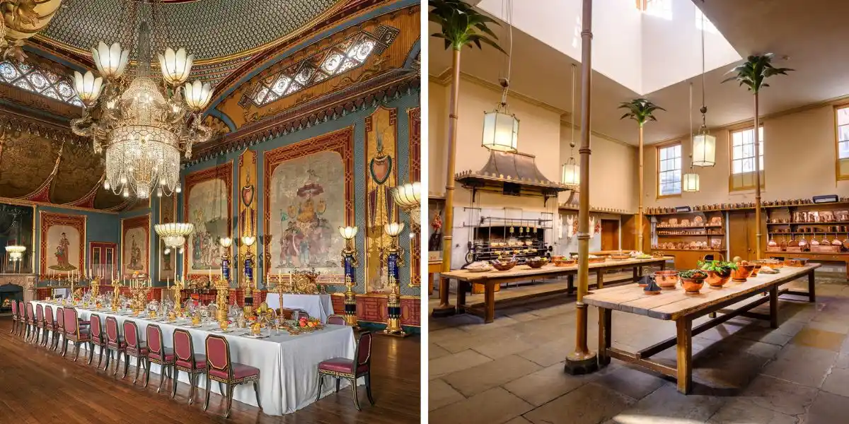 2 internal photos of brighton pavilion