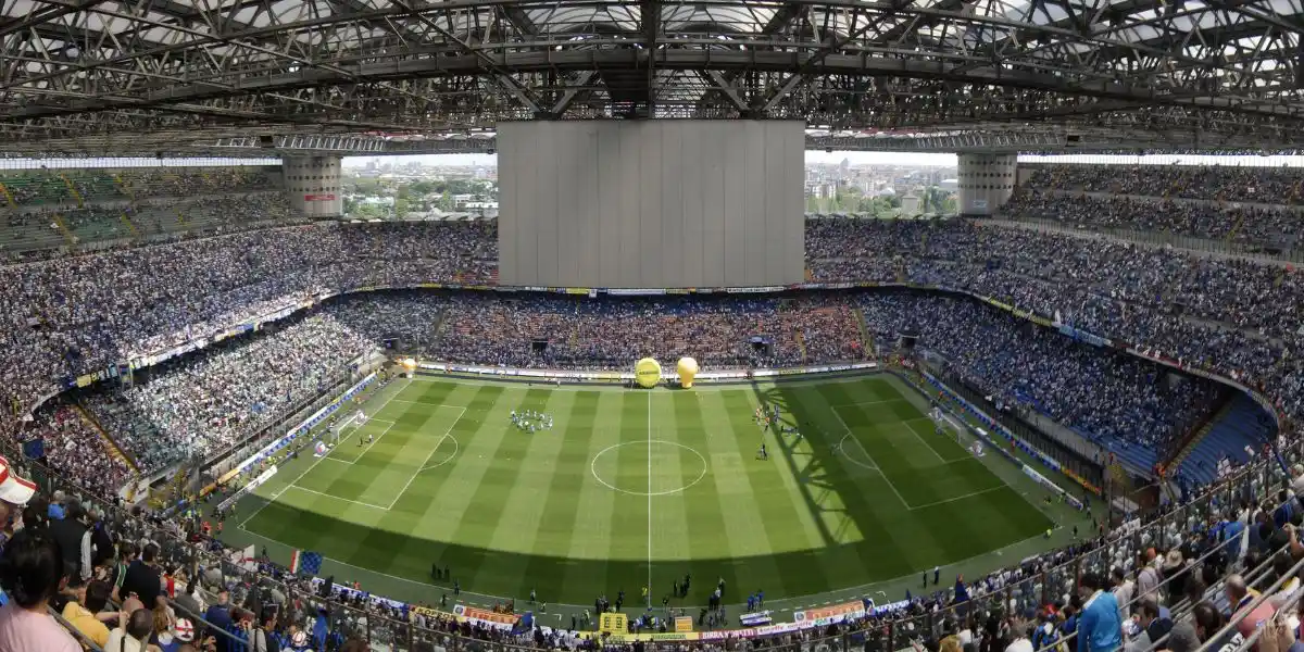 Meazza soccer stadium, Milan, Italy. Sports concept