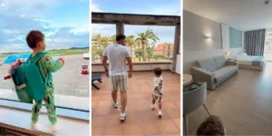 young boy excited for his holiday
