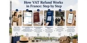 list of how it works when you want a VAT refund in france