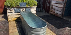 tin bath for a cold dip in Manor House Spa