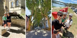 3 images of shady streets in avignon