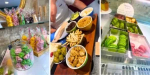 food in a bakery