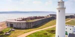 Hurst castle on the coast in the new forest