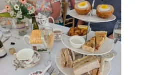 afternoon tea with champagne