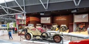 old cars in front of the motor museum new forest