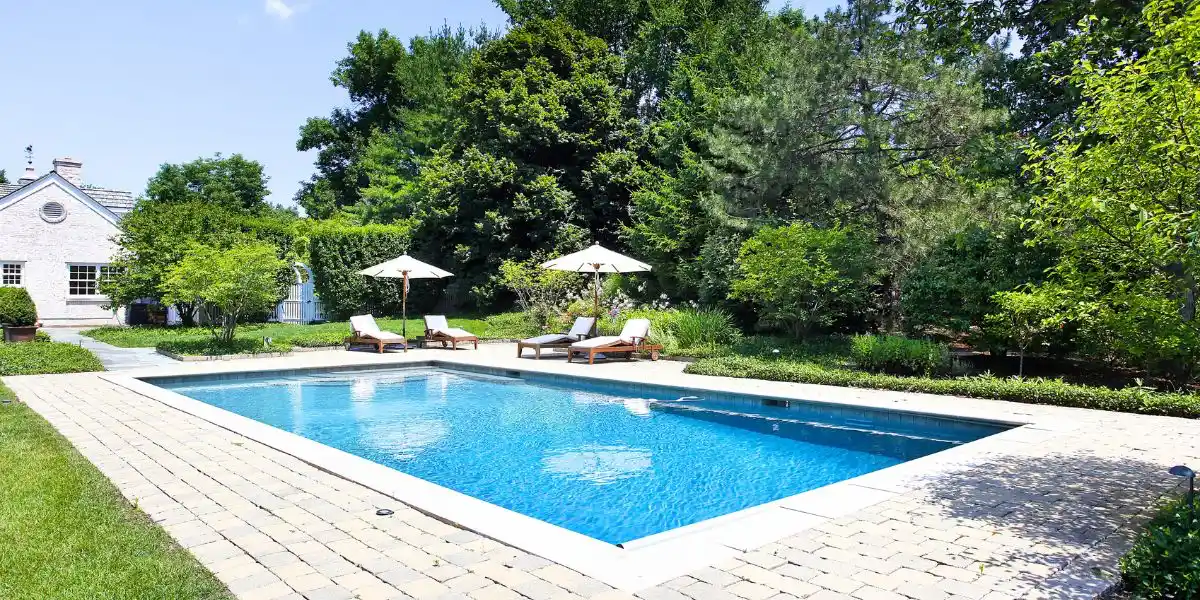 outdoor pool in a UK Garden