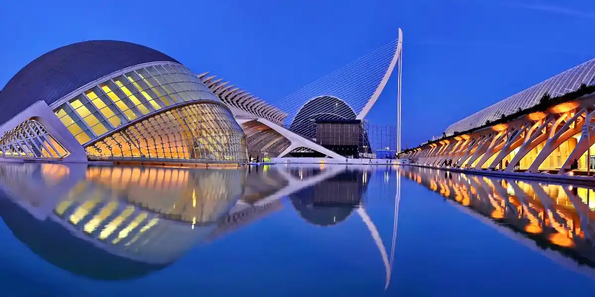 City of Arts and Sciences at sunset in Valencia, rediscover Spain