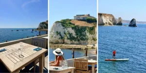 three photos of the seafront isle of wight