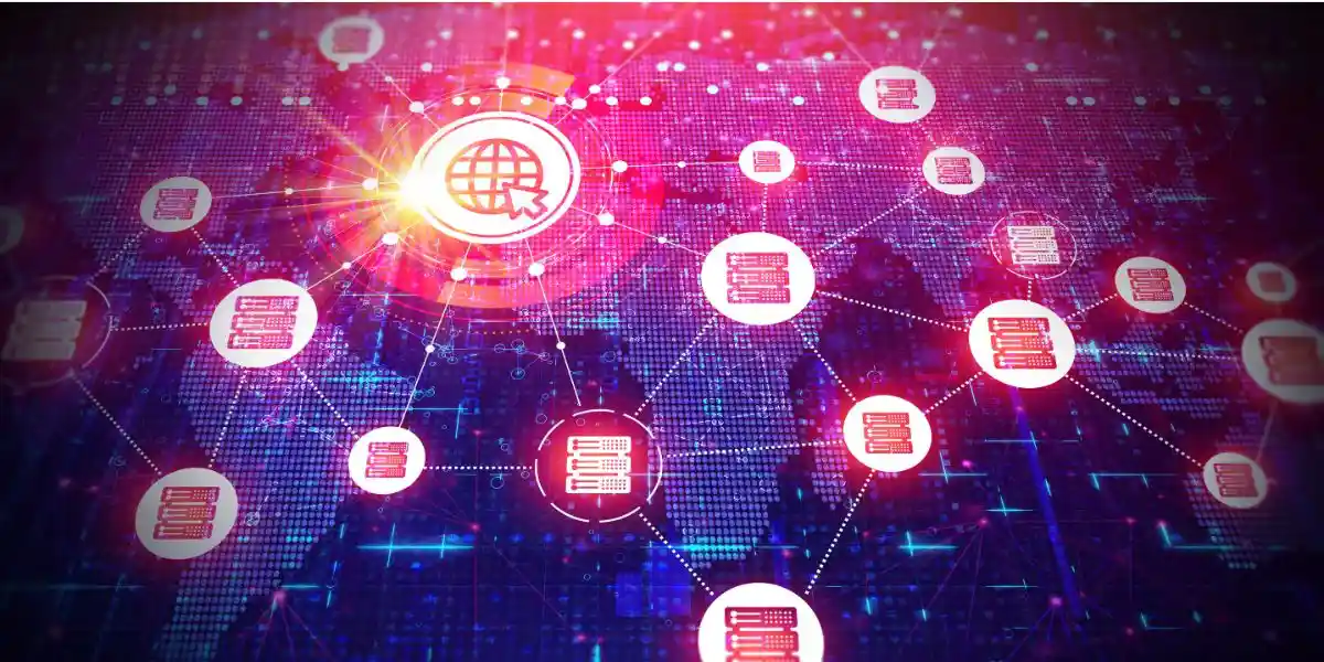 digital network illustration, concept of latency