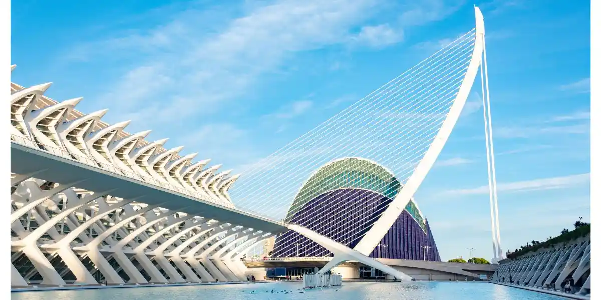 Valencia's City of Arts and Sciences on a bright day.