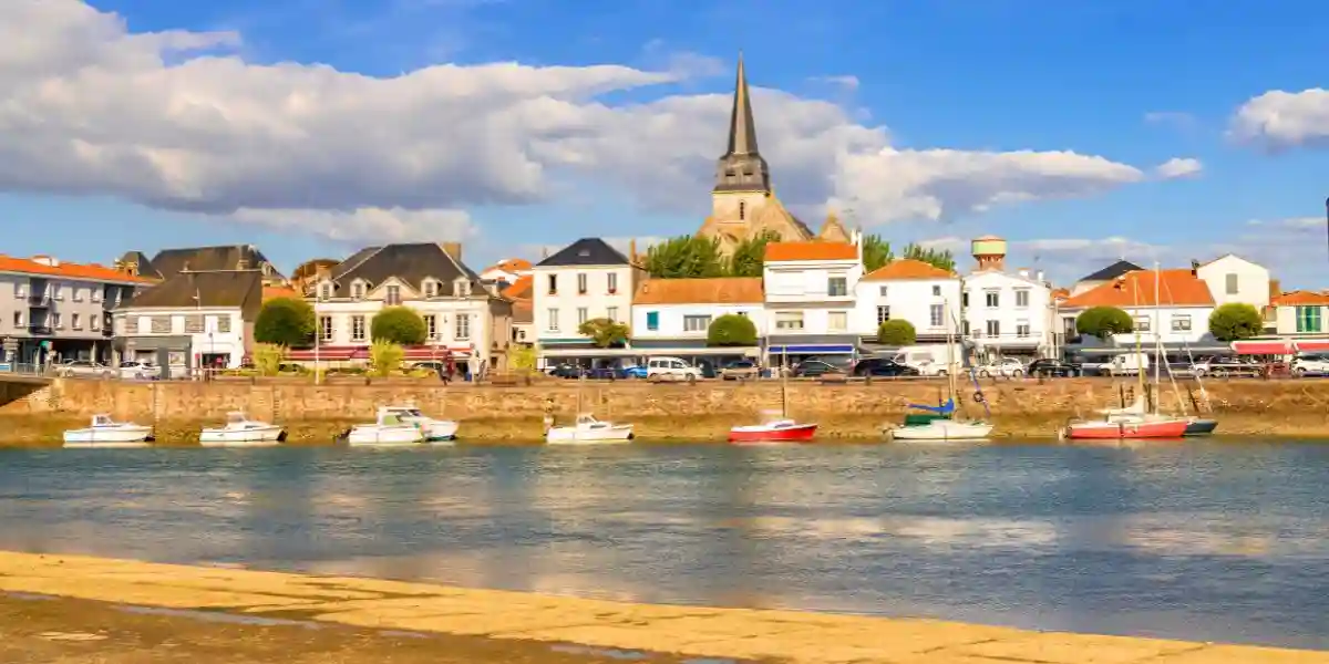 Saint-Gilles-Croix-de-Vie, in Vendee, typical harbor and church - Bontempo Village La Yole
