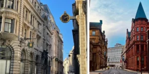 two buildings with interesting details for the humanise spotters guide