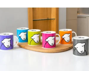 some mugs with Herdy sheep